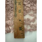 Vocal Vest Womens XL Pink Open Cardigan Lace Suede Coquette Whimsy Sheer Photo 7