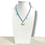 Free People  Ariana Ost Sunlight Choker in Blue NWT Sun Charm Bohemian Dainty Photo 15