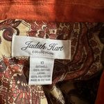Judith Hart Burnt Orange Rust Velvet Blazer Size 10 Pockets Paisley Liner Photo 7