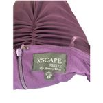 XScape Petite Purple One Shoulder Ruched Embellished Gown Formal Evening Dress 4 Photo 6