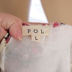 POL  Floral Print Tiered Ruffle Trim Hem Mini Dress Large Photo 7