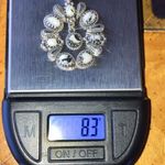 White Buffalo Turquoise Squash Blossom Pendant Black Photo 4