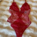 Victoria's Secret Victoria’s Secret Red Lace teddy v-wire 🌻 Photo 2