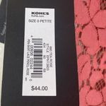 Apt. 9 NWT  Lace Skirt Womens 0P Pink Floral Lined Mini Romantic Feminine Spring Photo 3