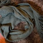 Free People Dark Green Textured Scarf Photo 0