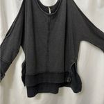 Free People  Gray Shoulder Sweater Photo 2
