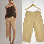 Maeve  Curved Cropped Chino Pants Anthropologie Size 8 Photo 1