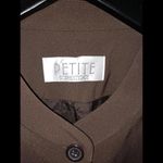 Petite Sophisticate ‎ Brown 3 Button Blazer Photo 4