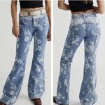 Free People NEW We The Free Naiomi floral print flare jeans, 28 Photo 1