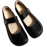 Alegria Like New  Leather Paloma Mary Jane’s Black Size 11.5 - 12 Photo 1