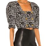 Smythe Cropped Jacket in Black & White Tweed Size 2 Photo 6