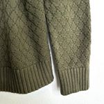 Christopher & Banks  100% Cotton Olive Green Button up Cardigan Sweater Sz M Photo 2