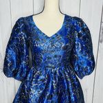 Lilly Pulitzer NWOT Calyssa Dress Blue Grotto Twilight Floral Brocade Sz 2 NEW Photo 1
