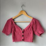 TACH Pink Knit Melinda Crop Sweater Top Pink Photo 2