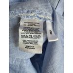 Loft Womens Blouse Sz XS Blue Oxford Cloth Henley Banded Collar Shirt Top Photo 7