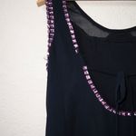 Urban Outfitters Cooperative x  Navy Fully Beaded Tank Shift Dress Size Small Photo 6