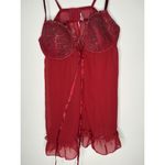 Cacique  Plus Size 18/20 Chemise Babydoll Slip Dress Top Red Underwired Nighty Photo 1