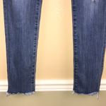 Big star Women’s Alex Skinny Distressed Thrashed Medium Wash Raw Hem Denim Jeans Photo 3