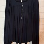 Free People Black Cotton Blend Long Sleeve Ladies Top Size S ✨ Photo 9