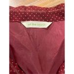 On the Couch Wine red micro polka dot boho embroidered dress sz M boho Size M Photo 10