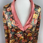 Victoria's Secret Victoria’s Secret Vintage Gold Label Floral Satin Sleep Shirt Medium Photo 2