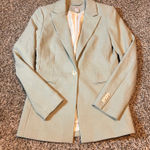 H&M  Womens Blazer Jacket XS Sage Green‎ Button Front Career Business Casual Photo 0