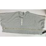 Mono B Women's Medium Waffle Knit Crop Top Raw Hem 3 Button Light Blue Photo 10