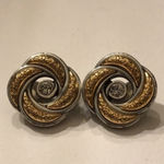 Brighton Vintage Knot Gold & Silver CZ Clip On Earrings Photo 1