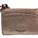 Kate Spade New York Gold Metallic Card Holder Coin Purse Keychain Photo 0