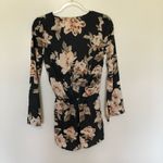 Lulus Prairie Daydream Washed Navy Blue Floral Print Romper Long Sleeves XS Photo 1
