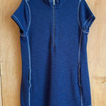 Tommy Bahama  Navy Blue Quarter Zip Short Sleeve Dress L Photo 0