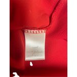 Alya  Red Blouse With V-Neck and 3/4in Bell Sleeve with Filagree Lace Pattern Dow Photo 11