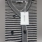 frame denim FRAME The Court striped cotton-blend Women’s cardigan Sz M $578 Photo 2