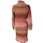 Caslon Ombré Striped Knit Long Sleeve Midi Sweater Dress Orange Brown Size XS/ S Photo 5