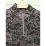 Athleta sz M sport jacket purple black pattern MOMENTUM SEAMLESS HALF ZIP mauve Photo 2