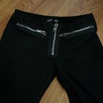 Current Mood  moto jeans with faux leather knees and zip up closure Photo 1