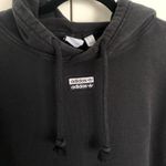 Adidas Women’s Trefoil Logo Black and White Crop Hoodie Size S Photo 3