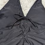 Adore Me One Piece Lace Up Halter One Piece Swimsuit Black Photo 6