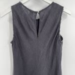 Magaschoni  Sleeveless Midi Dress 100% Linen A-Line Size Medium Lagenlook Coastal Photo 5