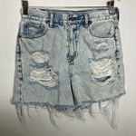 American Eagle Outfitters mom shorts light wash destroyed dem women’s size 4 Photo 0