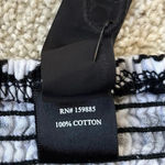 Bobi NWT  maxi skirt 100% cotton black and white pattern smocked waist XS Photo 4