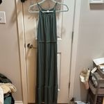 Old Navy Old Navy Sage Green Halter Maxi Dress | Tiered Skirt | Size Small Photo 1