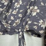 Dress Forum  Blue Floral Wrap Shirt Womens S Revolve Boho Blouse Long Sleeve Top Photo 4