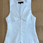 ZARA  Sleeveless Top Satin Size XS White Photo 0
