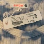 Sundry  Strappy Women's Tank Top Blue & White Tie Dye Size: Large Photo 1