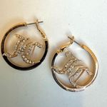 Juicy Couture JC Rhinestone Logo Hoop Earrings Photo 7