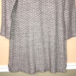 Lands' End Lands’ End Women’s Knit Polka Dot Gray White Long Sleeve Night Shirt Photo 1