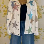 All The Stars Rhinestone Denim Jacket in White size M Size M Photo 1