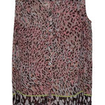 CAbi  Beguila Animal Print Sleeveless Tunic Tank Top Front Button Small‎ Women Photo 0