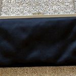 BCBG Maxazria Black Satin Clutch Photo 2